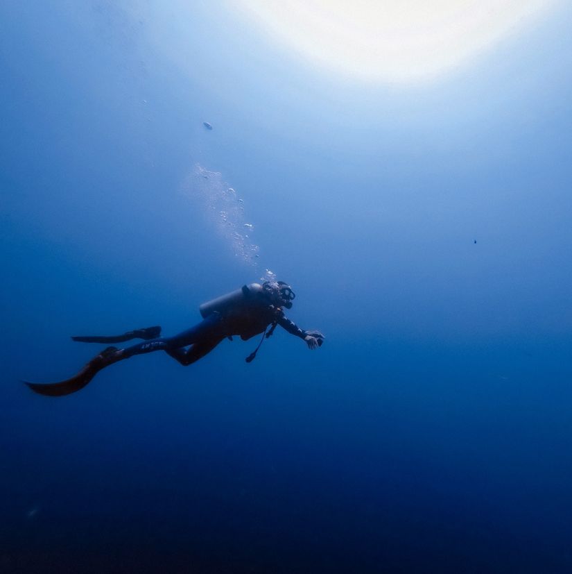 Person scuba diving