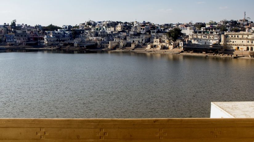 A view of Pushkar Lake during daytime