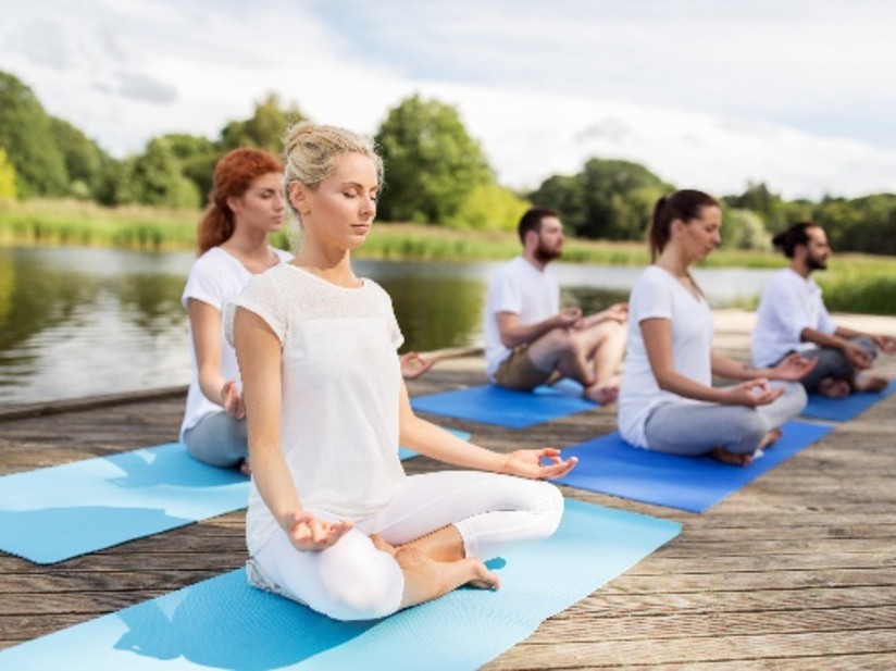 people doing yoga