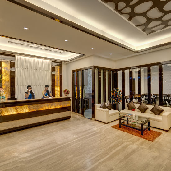 The lobby of our hotel in Kolkata - Viceroy Boutique Hotel, Kolkata