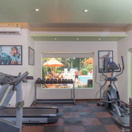 Workout machines at Kyriad Prestige Calangute, Goa