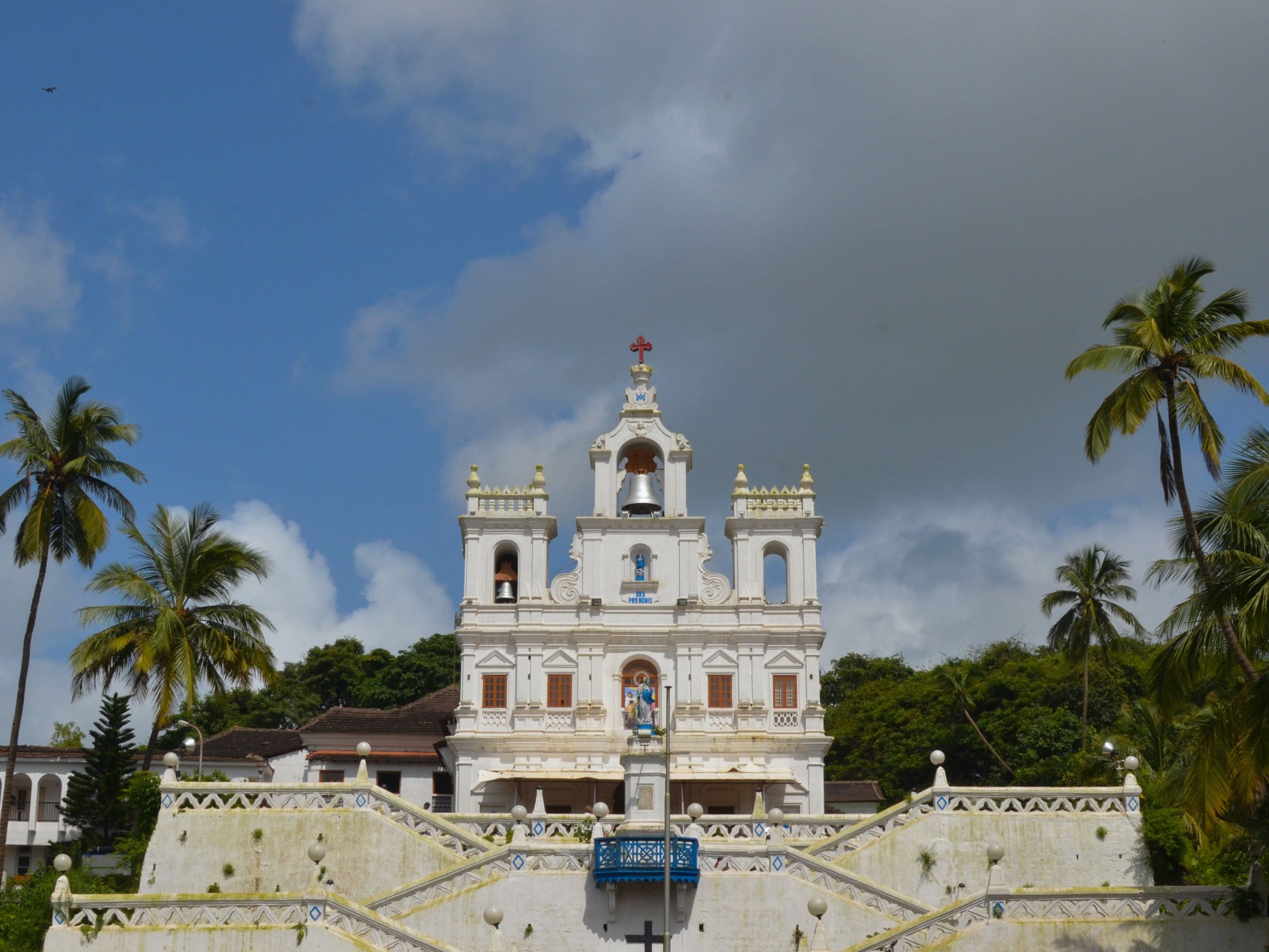 the facade of Basilica of Bom Jesus, one of the most popular historical places in Goa