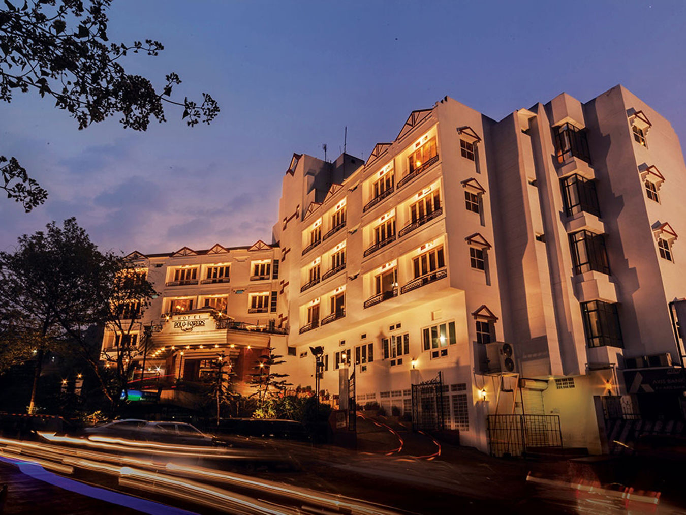 exterior facade of our hotel in Shillong