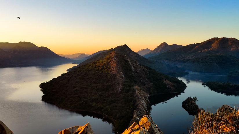 A picturesque view of the Bahubali hills in Udaipur - Staycation in Udaipur