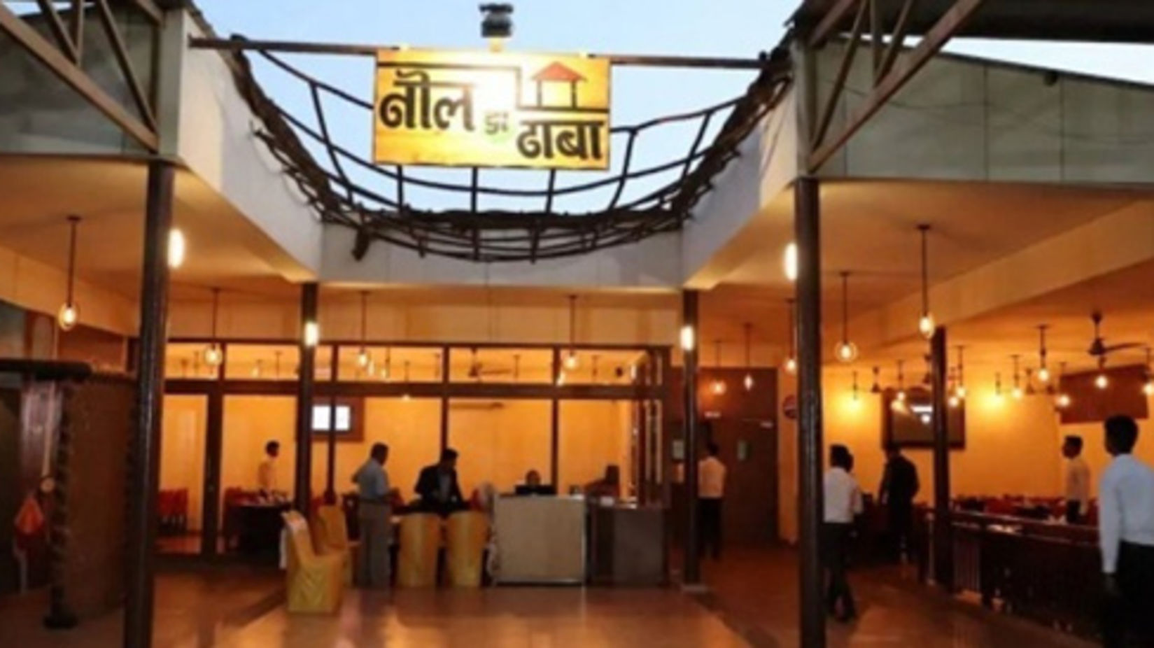 An overview of Neel Da Dhaba Restaurant at VITS Rajkot