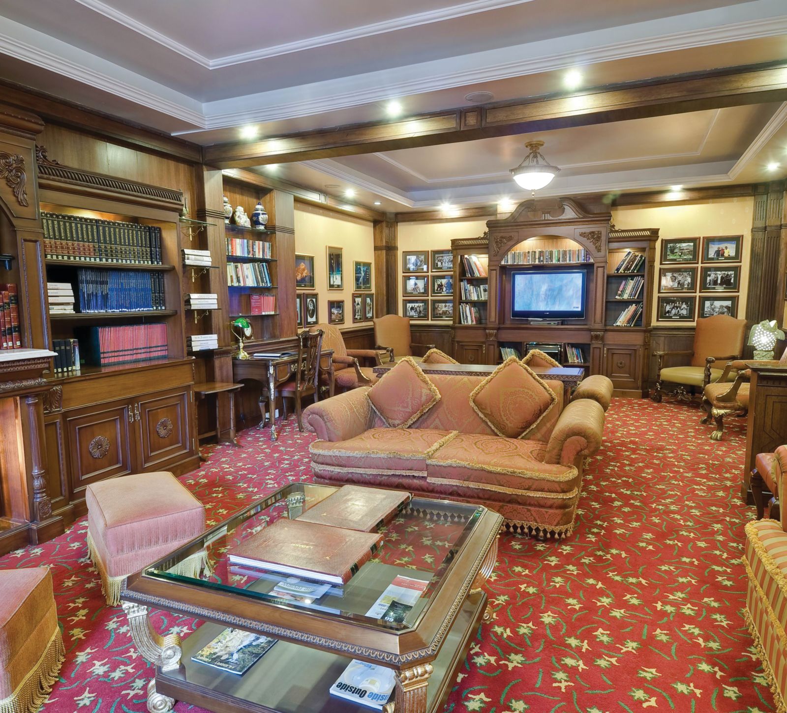 indoor seating space at the library - Mayfair Hill Resort, Darjeeling 