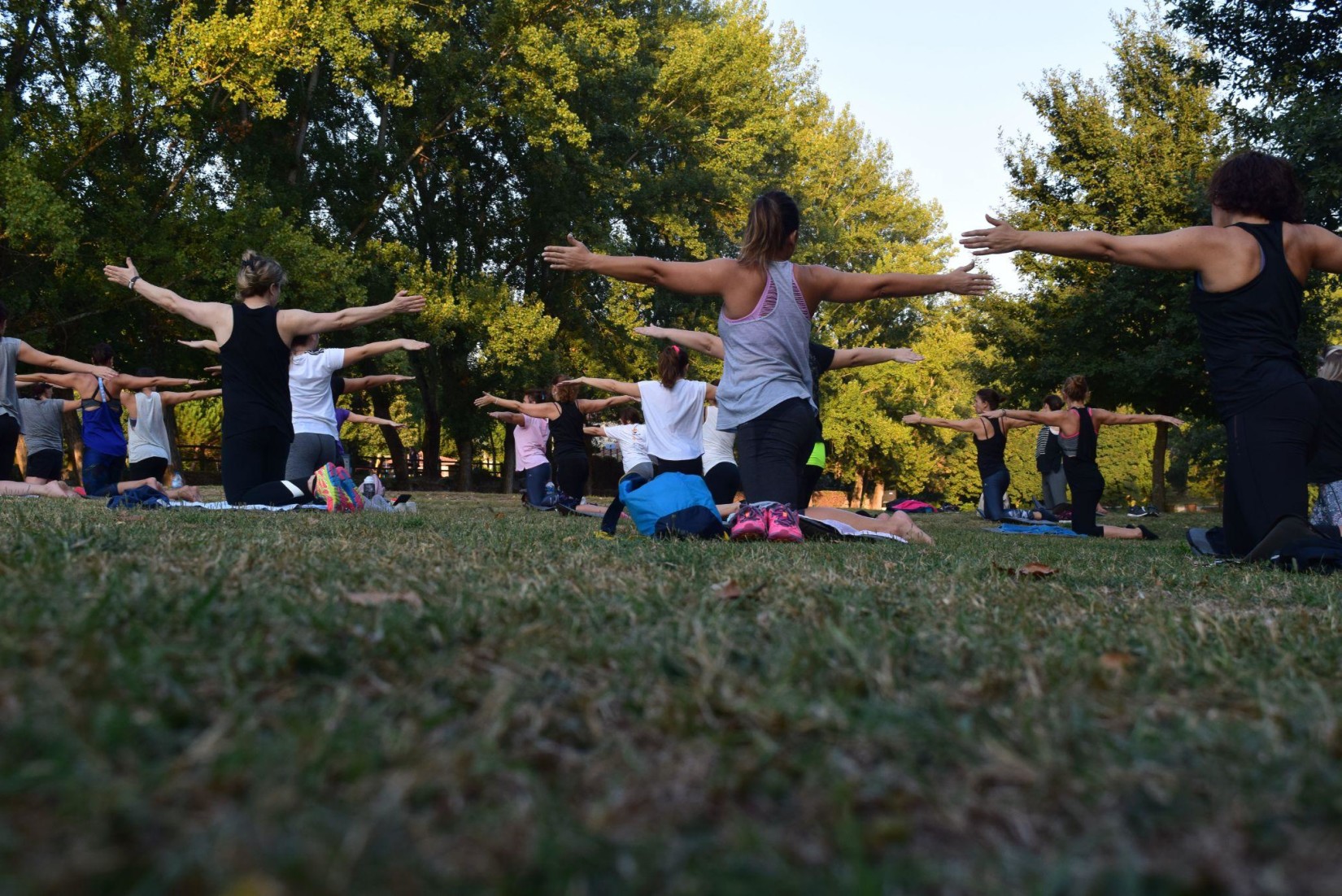 people doing yoga