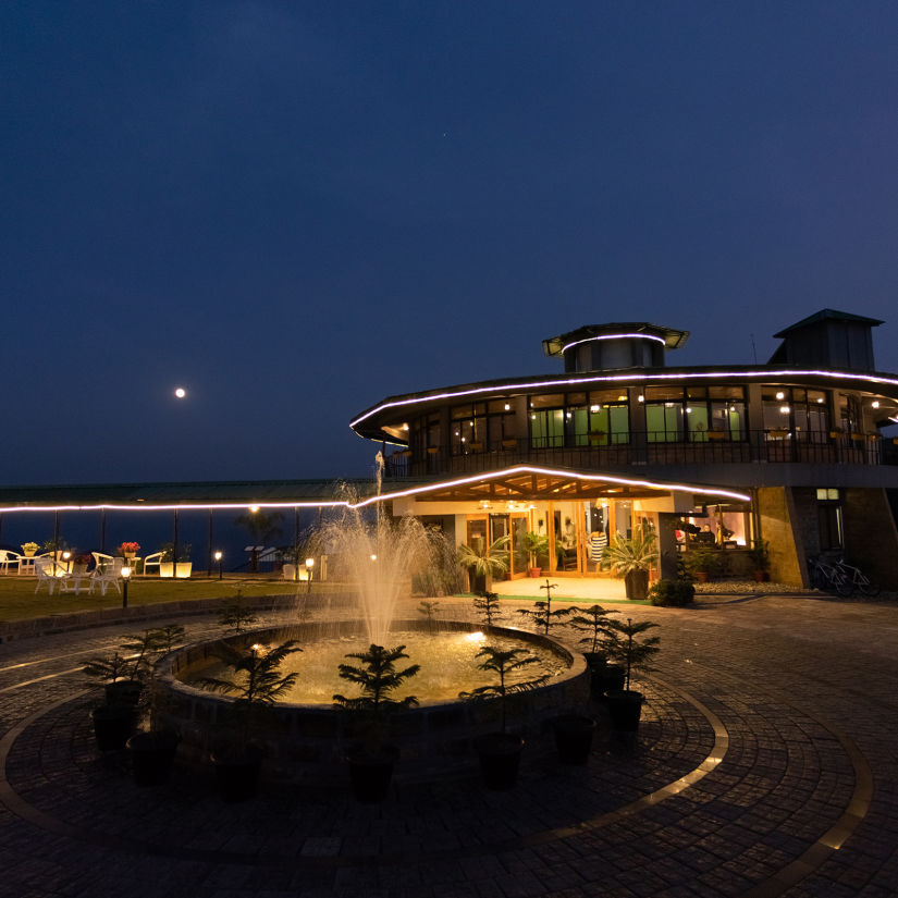 the exterior facade of Polo Orchid Resort in Cherrapunji