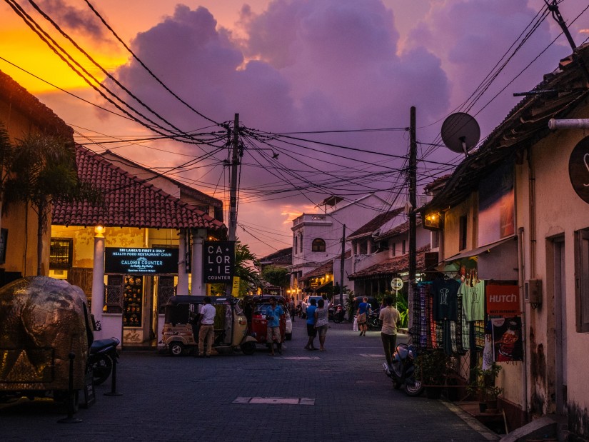 sunset in Galle