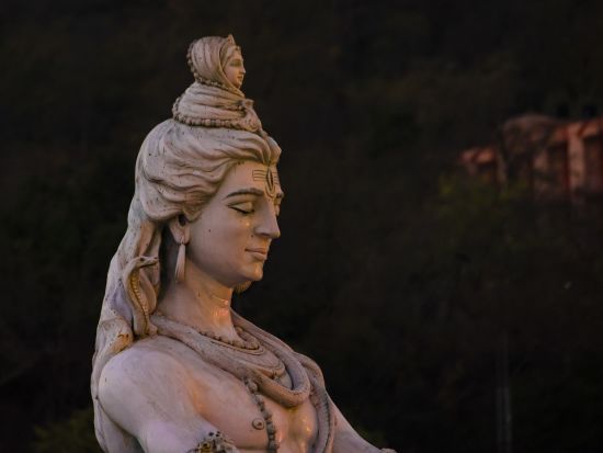 A majestic representation of Lord Shiva in statue form