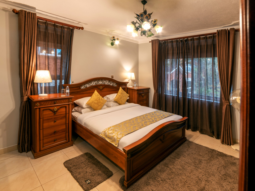 The bedroom at the Two-Bedroomed Suite