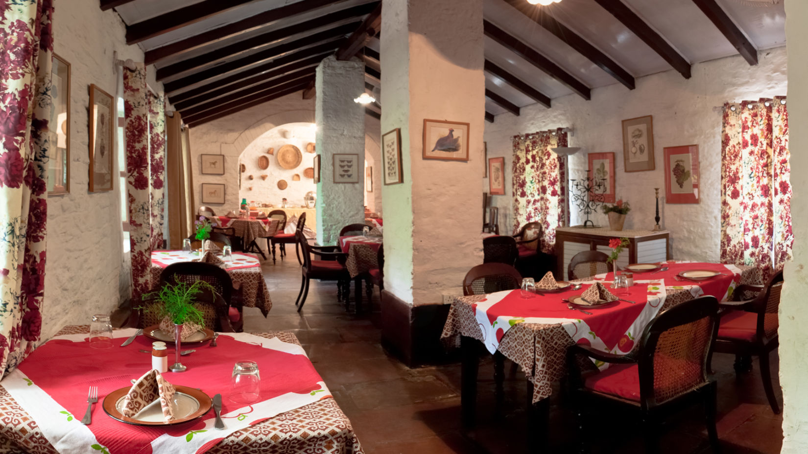 The Ramgarh Bungalows - dining at a cosy place with aesthetic decor