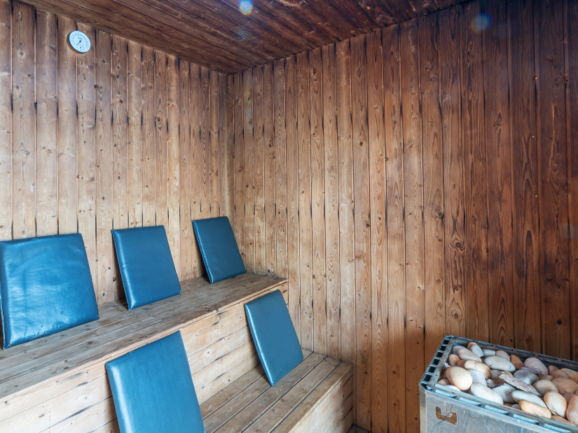 The sauna and steam room at A lure