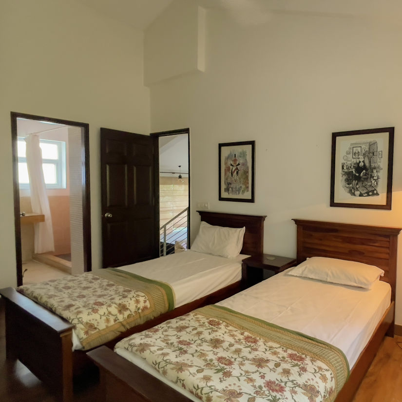 Another view of single twin beds at el benito goa