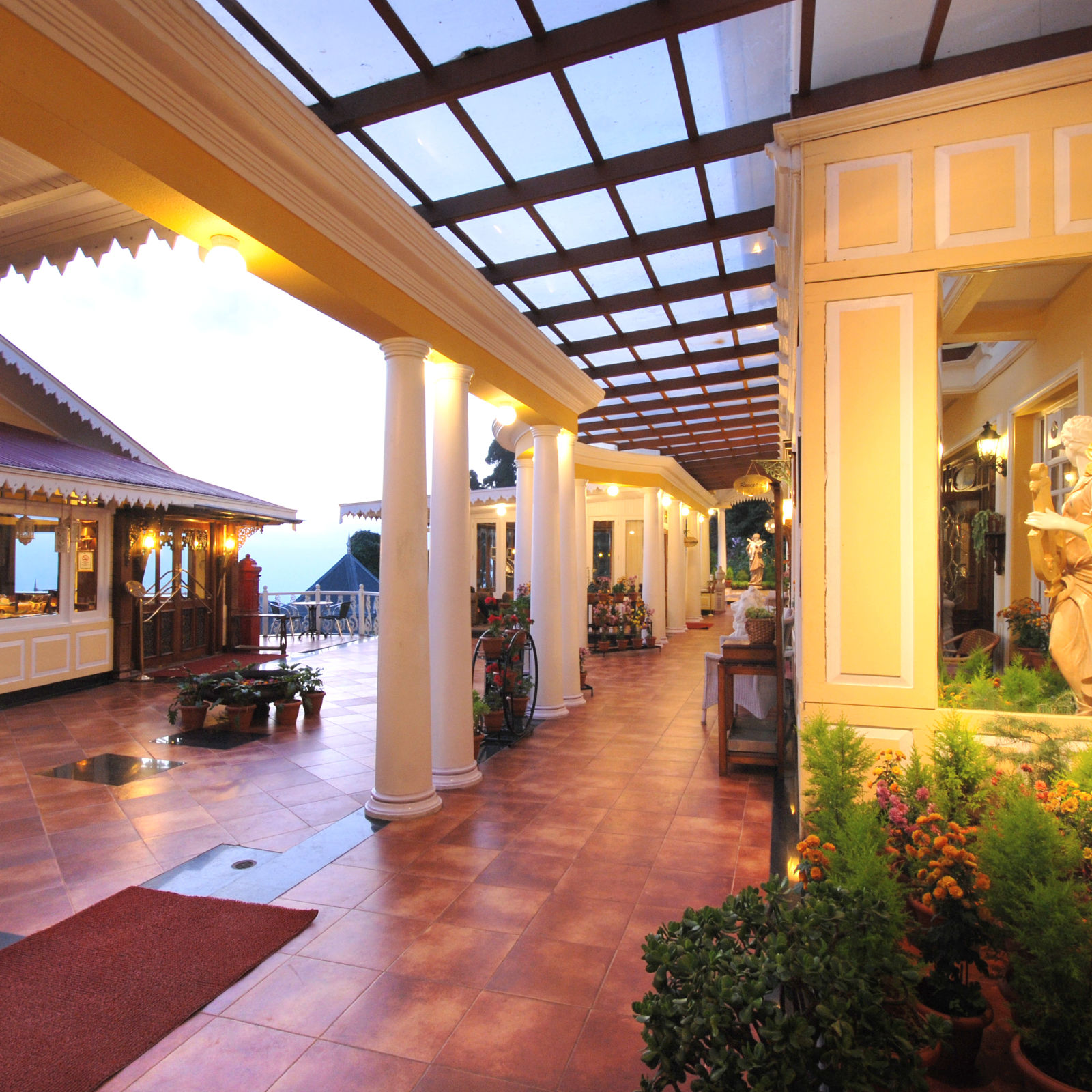 a hallway of the resort - Mayfair Hill Resort Darjeeling