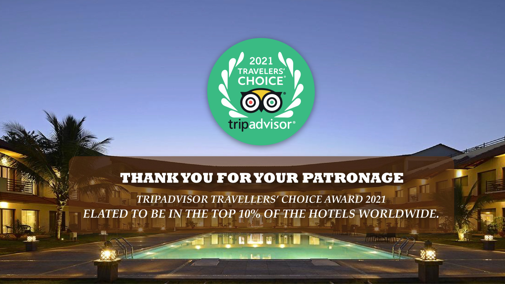 Tripadvisor Travellers Choice Award 2021