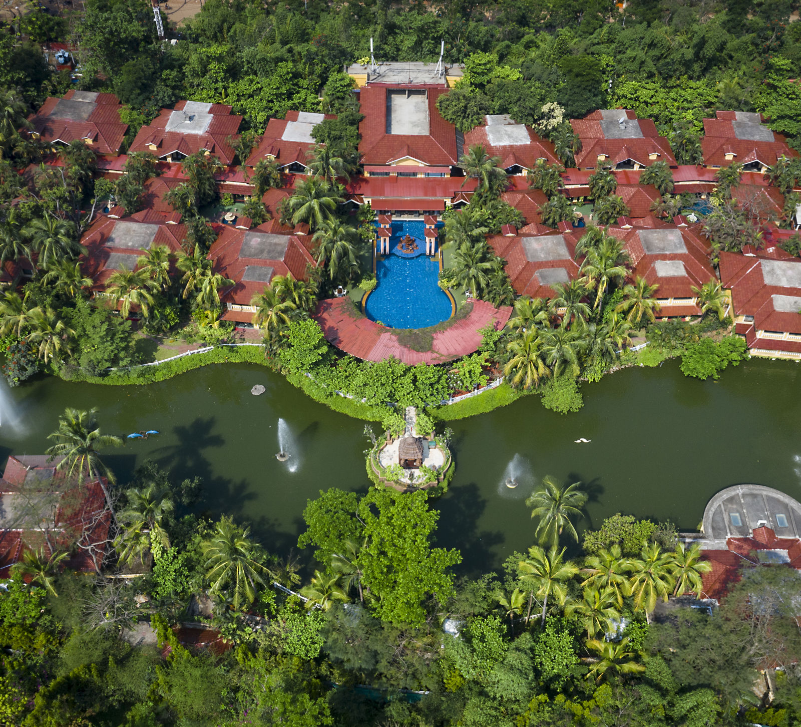 drone shot of the property - Mayfair Lagoon, Bhubaneswar