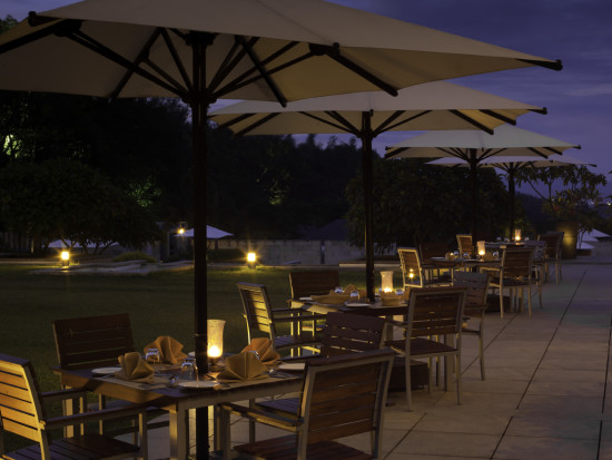 view of tables at Odyssey Restaurant at The Serai Chikmagalur