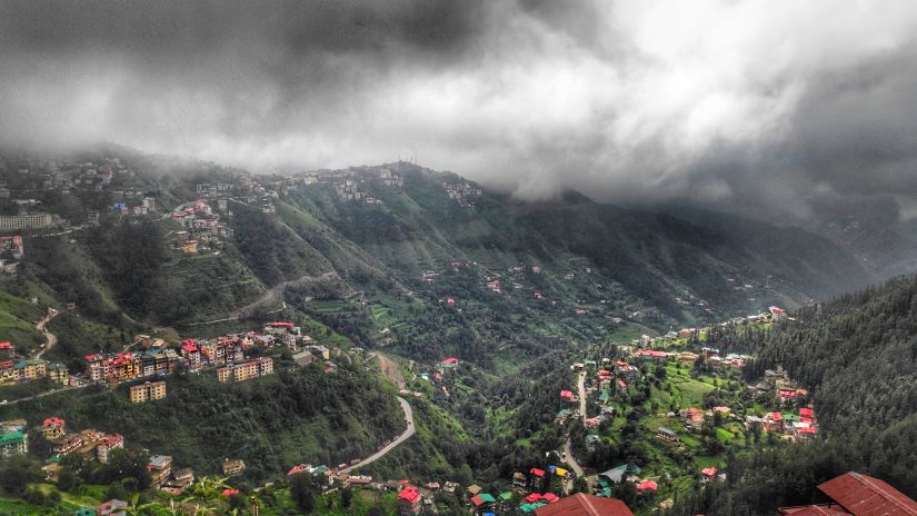 Shimla City view from hilltop