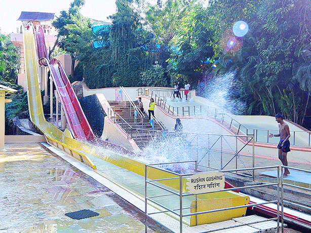 Water Kingdom - view of the RUSHING GUSHIN HUMUNGA KOWABUNGA at our water park