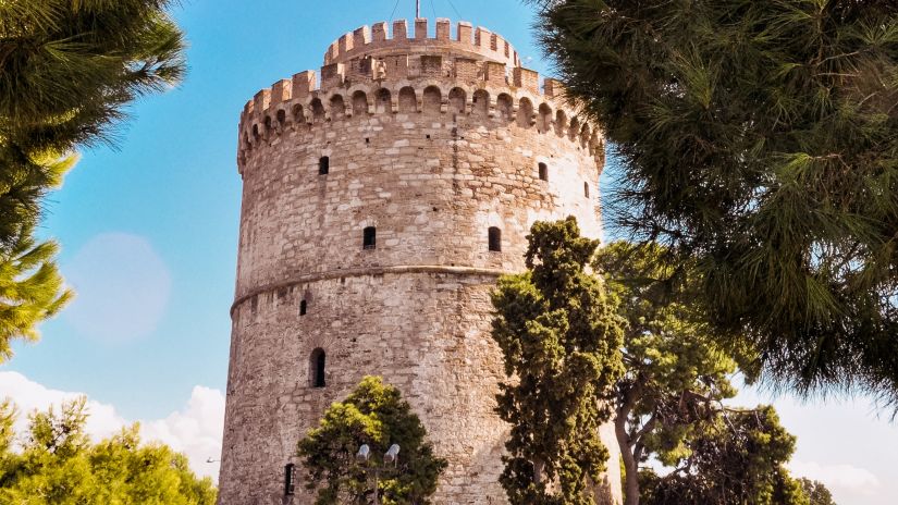 A fort surrounded by trees