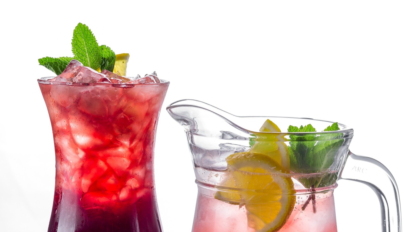 A flask and glass of fruity drink at Hablis Hotel, Chennai