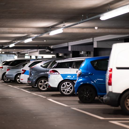 Cars parked in the parking lot