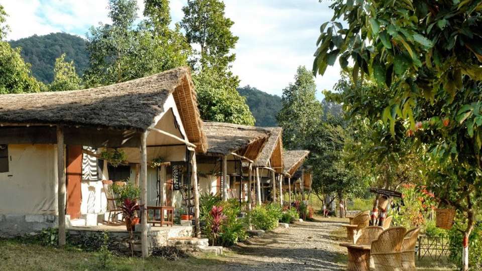 The Hideaway River Lodge Hotel In Corbett Swiss Cottage Tents