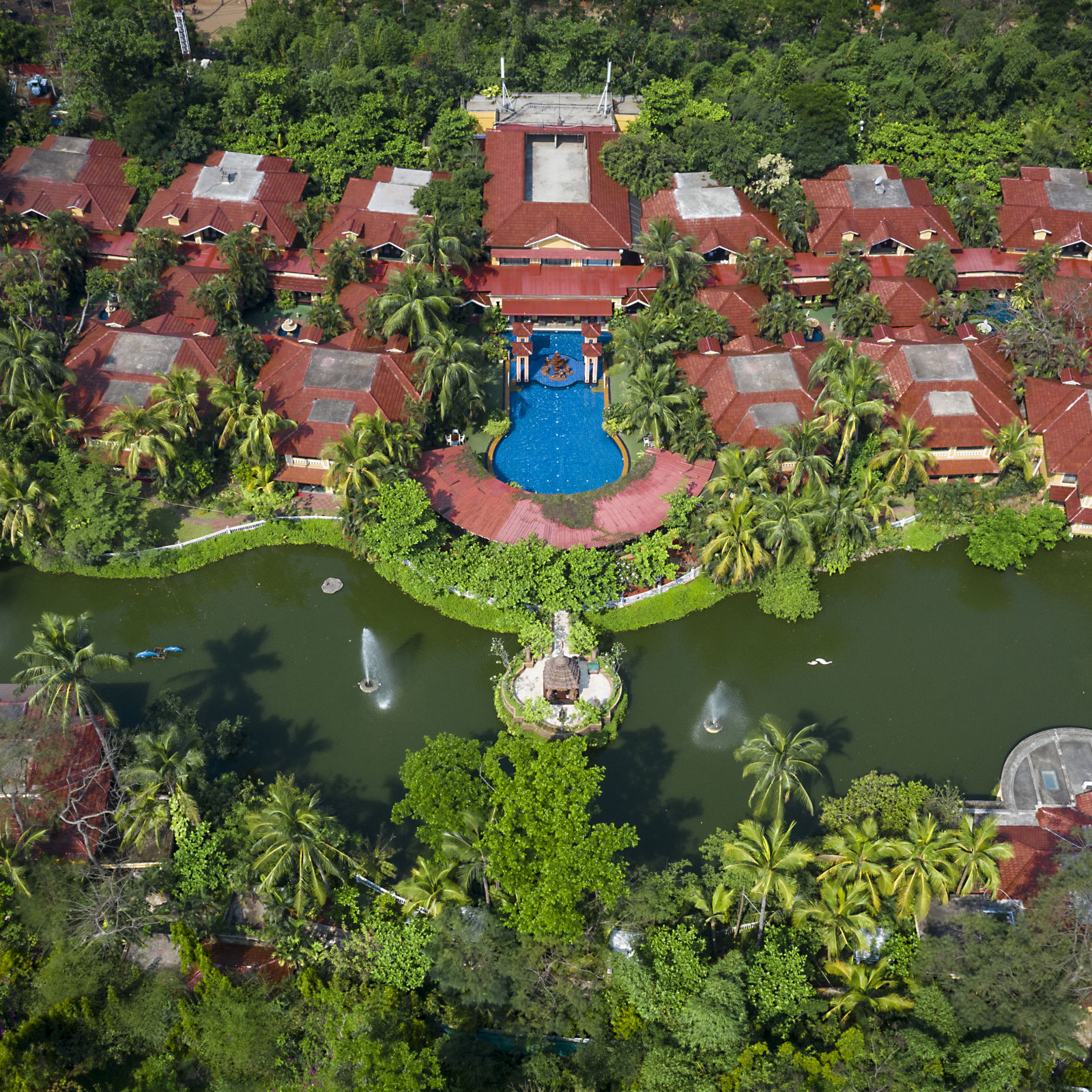 drone shot of the property - Mayfair Lagoon, Bhubaneswar