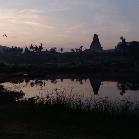 bank of the river tungabhadra and virupaksha temple