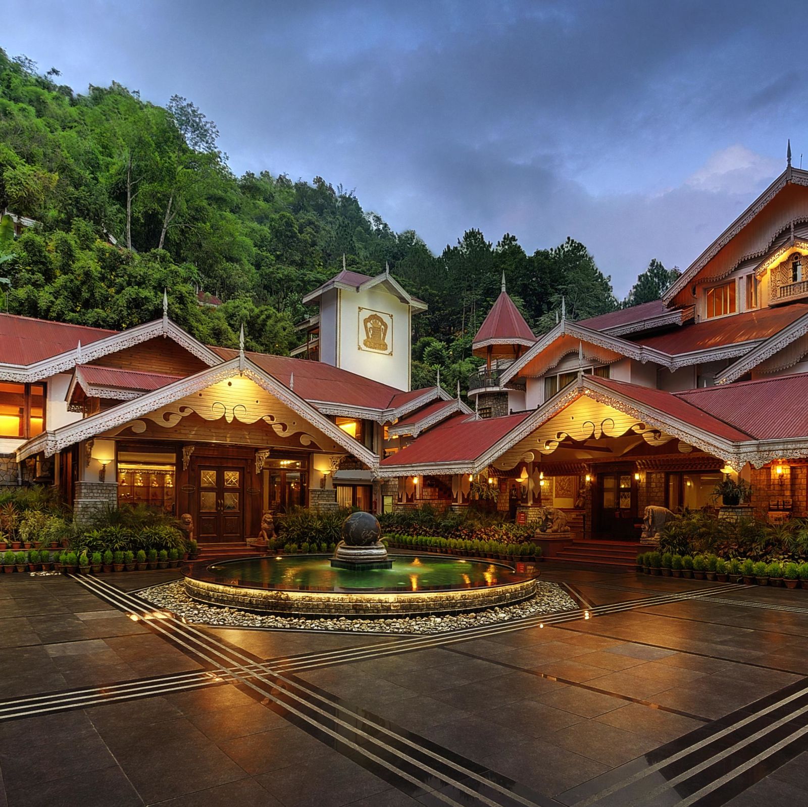 the exterior facade during night time -  5 Star hotels in Gangtok -  Mayfair Spa Resort & Casino Gangtok