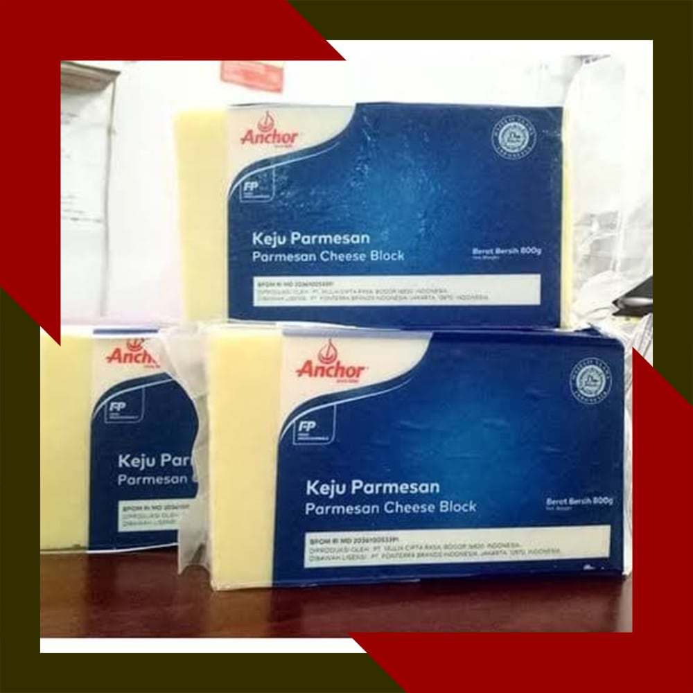 Promo Anchor Parmesan Cheese Block Keju Parmesan Blok 800 Gr Wangi Enak