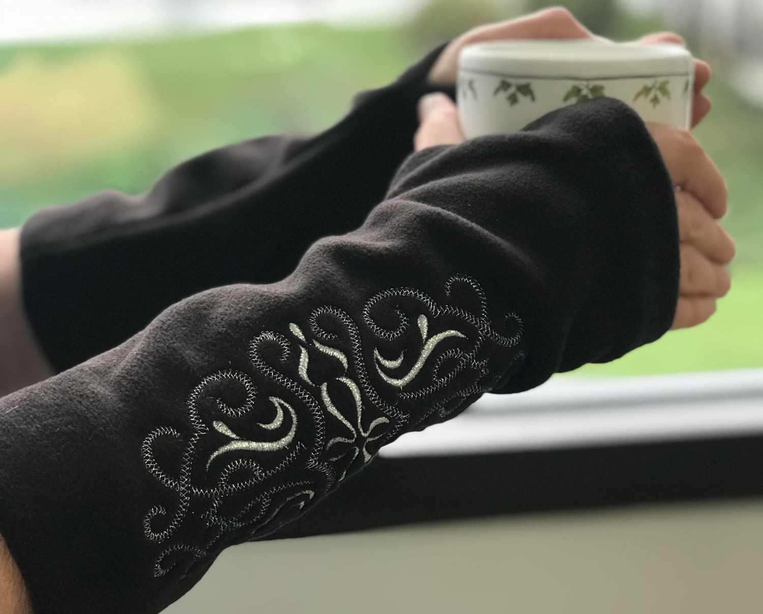 Cozy Arm Warmers Sewing and Embroidery Project