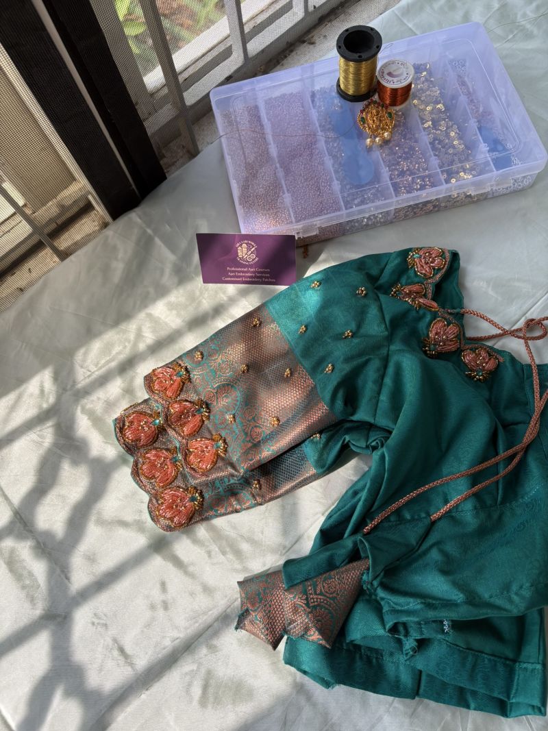 Aari embroidery work sample 1