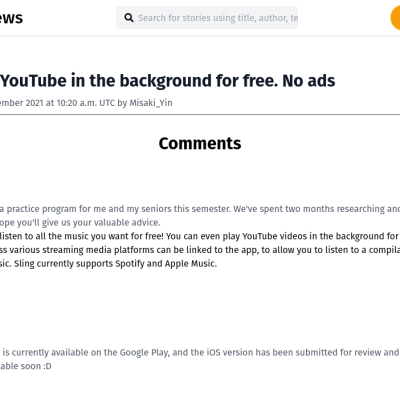 Hackernews, screenshot 2