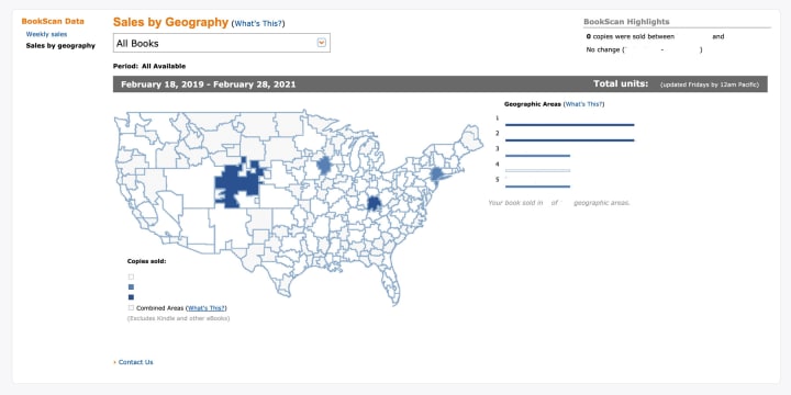 This map will show you your number of copies sold on a map of the US