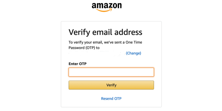 You will need to copy and paste your temporary password on Amazon's "Verify email address" screen