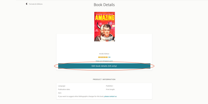 You will find the "Edit book details" button if you logged in through Author Central US