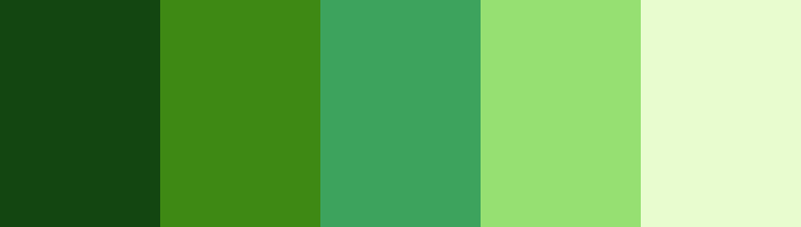 monochromatic color palette with green tones