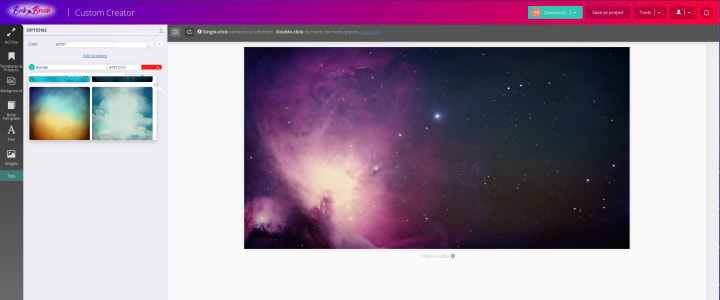 BookBrush Overlay tool. Adding an overlay can help spice your background up.