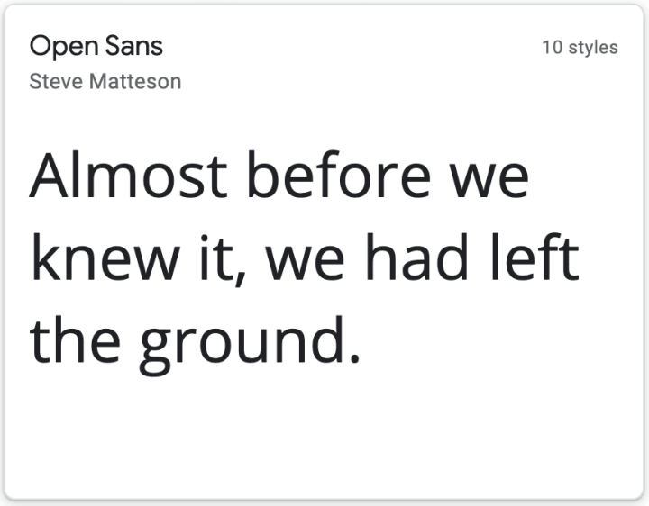 Open Sans, a sans-serif font