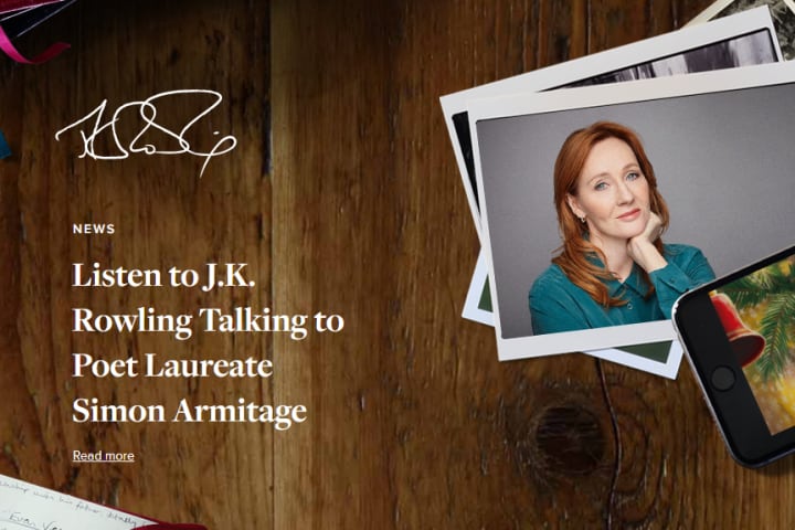 Screenshot: J.K. Rowling Logo on her Website