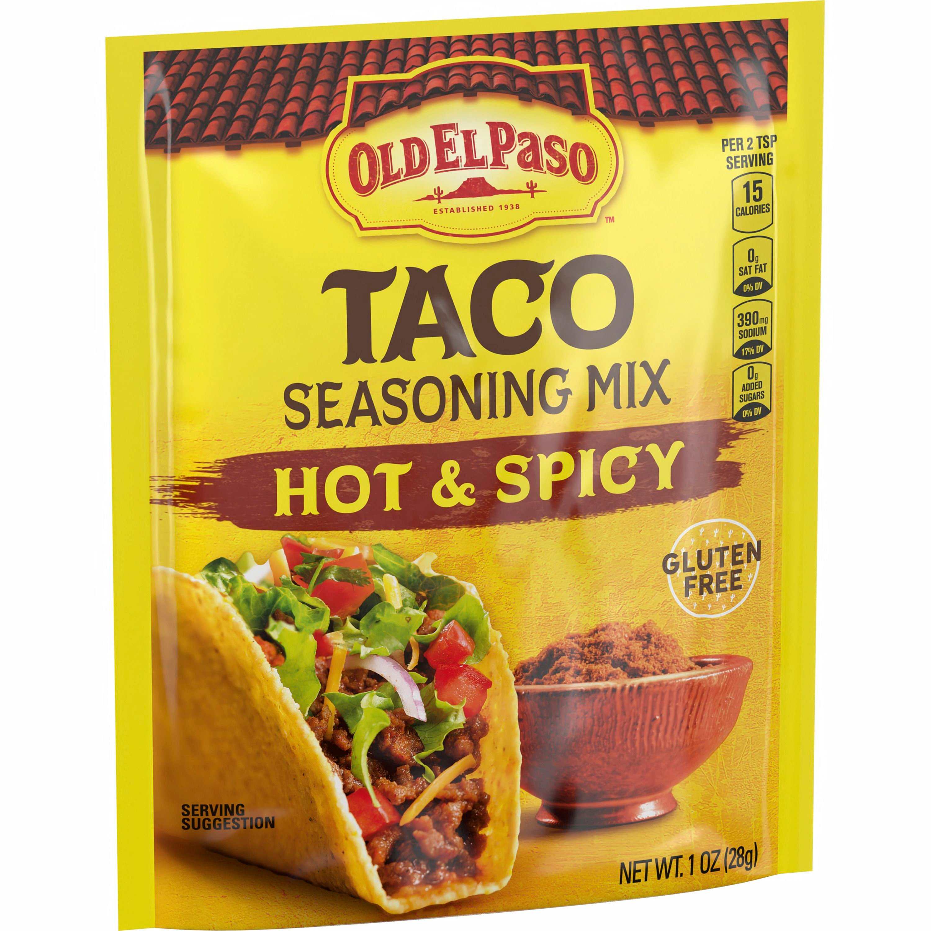 Hot & Spicy Taco Seasoning Mix Mexican Dishes Old El Paso