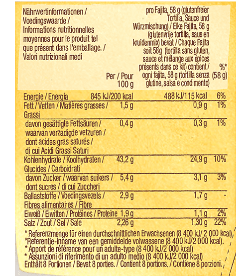Glutenfreies Fajita Kit