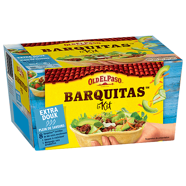 paquet de Kit Pour Tacos Avec Barquitas™ d'Old El Paso extra doux 329g