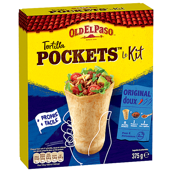 Kit de poches de tortillas douces Old El Paso 375g