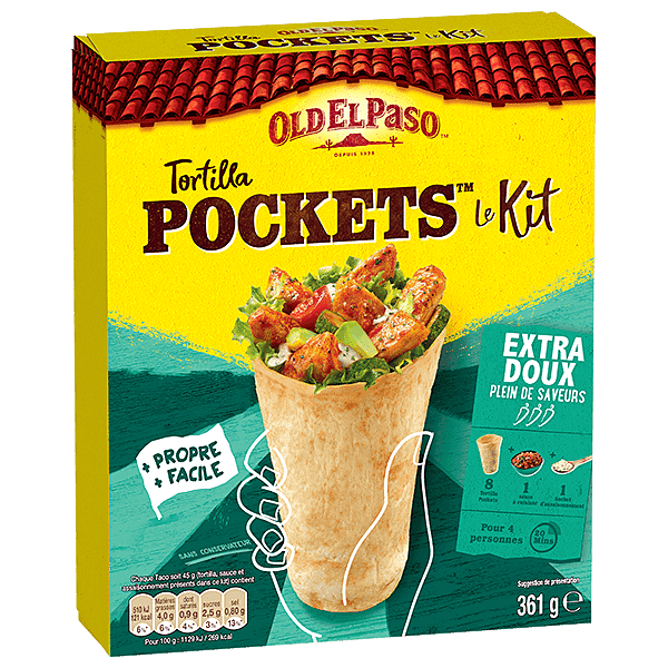 Kit de pochettes de tortilla extra-douces Old El Paso 361 g