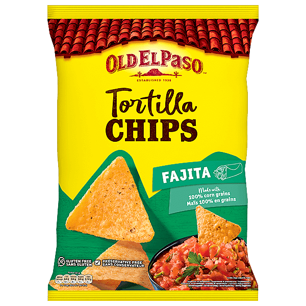 paquet de chips tortilla fajita 185g