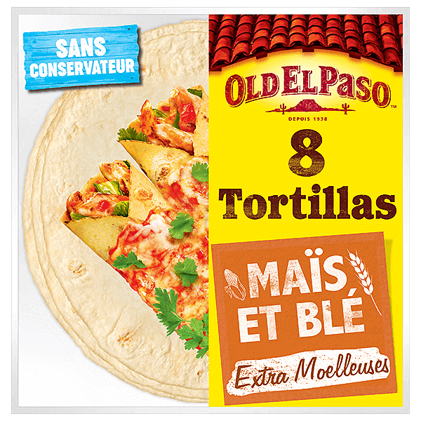 paquet de Tortilla Au Maïs Nature Old El Paso 335g