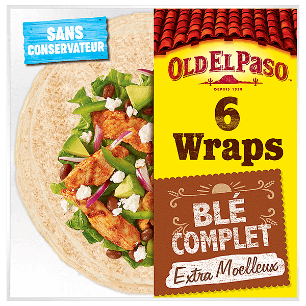 paquet de wraps complets Old El Paso 350g